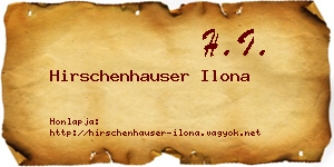 Hirschenhauser Ilona névjegykártya